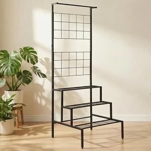 Support de Jardinière Métallique Robuste pour Extérieur, Support de Jardin Surélevé, Cadre en Acier pour Patio, Balcon, Jardin - Product Image 1