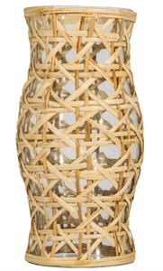 Juego de 2 Portavelas de Ratán, Adecuados para Balcón o Patio, Iluminación Decorativa, Ambiente de Spa y Bienestar, Hechos en India - Product Image 4