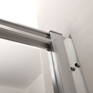 Porta Doccia Scorrevole Singola 48''L x 72''A, Box Doccia Scorrevole 48''L x 72''A in Nichel Spazzolato - Product Image 5