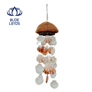 Molino de Viento Decorativo Hecho a Mano con Conchas Marinas Naturales, Estilo Playa, para Decoración del Hogar, Jardín, Patio y Regalos - Product Image 1