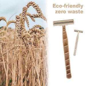 Disposable <b>Razors</b> Bulk 50 Pack Eco Friendly Wheat Straw Twin Blade Shavers for Men & <b>Women</b> 4.9g Weight for Hair Removal - Product Image 6