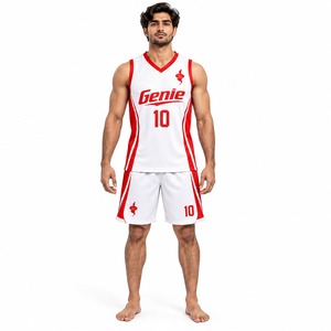 Ensemble de maillots et shorts de basket-ball personnalisés, légers, respirants, à séchage rapide, vêtements de sport pour l'entraînement, les matchs de ligue - Product Image 1