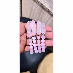Pulseras de Cuarzo Rosa con Piedras Preciosas Naturales, Pulseras de Amor con Dijes, Joyería de Regalo Unisex, Tendencia de Moda Feng Shui - Product Image 2
