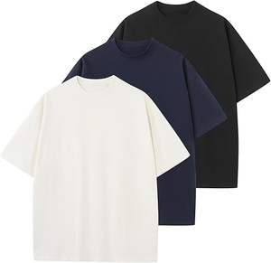Camisetas de Algodón para Hombre, Talla Grande, Unisex, Manga Corta, Cuello Redondo, Holgadas, Básicas, Deportivas, Lisas - Product Image 3