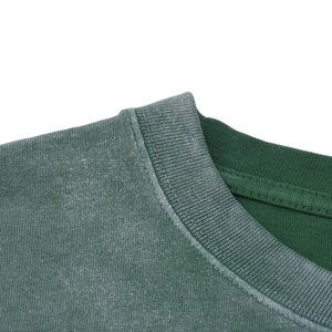 Camisetas en blanco de alta calidad con lavado ácido en blanco Estilo vintage Algodón pesado Oversize Hombres 250gsm Camisetas - Product Image 6