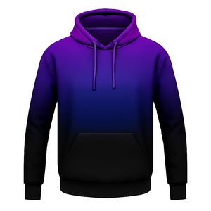 Casual Everyday Sublimated Gradient Hoodie <b>Pullover</b> Sweatshirt for <b>Men</b> and Women, Soft Hooded Clothing - Product Image 3