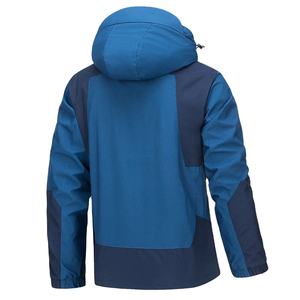 Vente en gros 2024 veste coupe-vent en toile légère pour hommes imperméable sport personnalisé bouffant avec fermeture à glissière col à capuche - Product Image 5