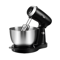 Batteur sur socle électrique de cuisine Sudex Heavy Duty Motor 6 vitesses avec tête inclinable, bol mélangeur en ABS/acier inoxydable 304, fouet à œufs et pétrin