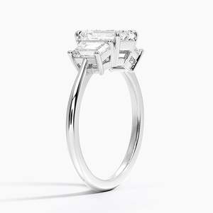 BOJ <b>Ring</b> 0119 <b>Emerald</b> Cut 925 <b>Silver</b> Luxe Embrace Prong Setting Solitaire Diamond <b>Ring</b> 2ct D Color VVS1 Moissanite GRA Certified - Product Image 2