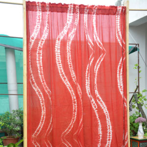 Rideau imprimé tie-dye coloré en coton doux, panneau de fenêtre style bohème pour salon, chambre, appartement, villa, vente en gros - Product Image 2