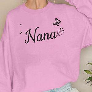 <span class=keywords><strong>Felpa</strong></span> Verde da Donna <span class=keywords><strong>con</strong></span> Design a <span class=keywords><strong>Farfalla</strong></span> in Stile Nana Cursivo, Manica Lunga in Maglia, Casual per l'Autunno, 100% Poliestere, Collo Tondo - Product Image 6