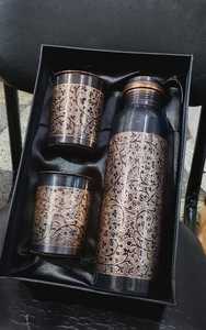 Pure <b>Copper</b> Hammered <b>Bottle</b> With Polish Finished Indian Hand Made Health Benefits <b>Copper</b> <b>Bottle</b> <b>Drinking</b> Water <b>Bottle</b> - Product Image 2