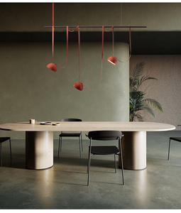 โคมไฟระย้าหนังรูปทรงวงรี โคมแก้ววินเทจ ดีไซน์มินิมอล เหมาะสำหรับโรงแรม ร้านอาหาร ห้องนั่งเล่น บันได - Product Image 4