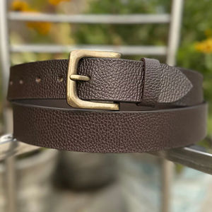 Cinturón Formal Clásico Hecho a Mano con Detalle Bordado y Hebilla de Hierro de 3.5cm de Ancho para Uso Diario - Product Image 1