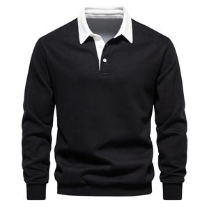 Polo à manches longues pour homme de qualité export, logo personnalisé, fournisseur de vêtements en coton - Product Image 5