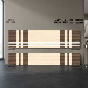 กระเบื้องปูพื้นขั้นบันไดพอร์ซเลนขนาด 1200x300 มม. และ 1200x200 มม. - หนา 11 มม./20 มม. ผิวด้านกันลื่น สำหรับใช้ในห้องโถง ผลิตโดยผู้ผลิตมืออาชีพ - Product Image 5