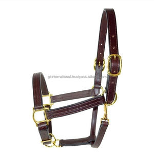 Licol de cheval de luxe en cuir de haute qualité, canal vide, avec couronne anatomique, doux et rembourré, matériel en or ROSE - Product Image 2