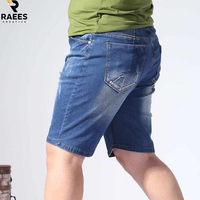 Shorts en jean pour hommes, shorts en denim fins pour l'été, shorts en coton, coupe droite, décontractés