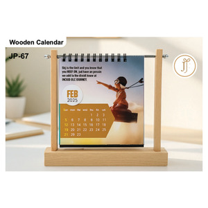 Calendario de Mesa de Madera Ecológico Personalizado con Portaplumas para el Día de la Madre y Halloween - Product Image 5