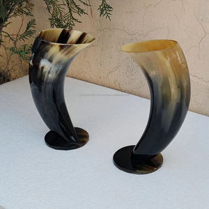 แตรทำมือรูปควายขนาดใหญ่ทำมือตกแต่งด้วยฮอร์นไวกิ้งถ้วยดื่มแบบธรรมชาติขัดเงาจำนวนมาก - Product Image 4