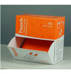 Bandes de diagnostic pour la détection de l'abrasion corneale, bandes de test stériles, fournitures manuelles pour l'ajustement des lentilles de contact ophtalmiques. - Product Image 1
