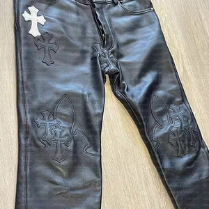 Premium quality 2025 Latest Style <b>Men</b> <b>Leather</b> Pants Best Quality 100% <b>Leather</b> Pants With Low Price Custom Design Plus Size OEM - Product Image 3