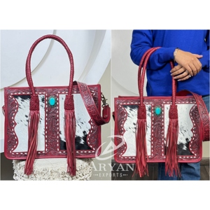 Sac fourre-tout de luxe en cuir véritable fait main de haute qualité pour femme, grande capacité, sacs de marque, sac à bandoulière en cuir de vachette, sac à main à franges - Product Image 1