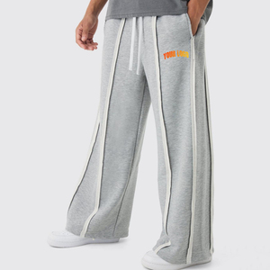Custom 500 Gsm 100% Cotton Casual <b>Lightweight</b> Breathable Canvas Sweatpants Straight Pattern Men <b>Joggers</b> Wholesale Baggy - Product Image 4