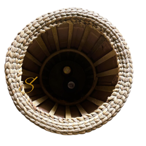 Handmade Water Hyacinth <b>Corner</b> <b>Table</b>: Boho <b>Storage</b> Basket (72x30cm) - Product Image 3