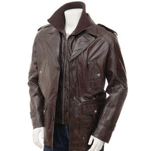 Veste décontractée pour homme en cuir véritable, nouvelle collection automne-hiver, imperméable, respirante, style streetwear, avec couleurs et tailles personnalisées - Product Image 1