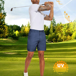 Pantalones Cortos de Golf Personalizados al por Mayor para Hombre, Casuales, Elásticos en 4 Direcciones, Parte Delantera Plana, Ligeros, para Gimnasio y Entrenamiento, de Secado Rápido, con Bolsillos - Product Image 6