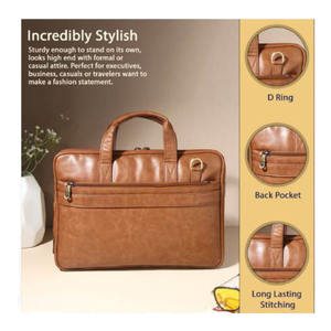 Maletín de Cuero Premium para Portátil, Elegante y Multifuncional, para Oficina y Viajes, para Hombre y Mujer, con Logotipo Personalizado en Relieve - Product Image 2