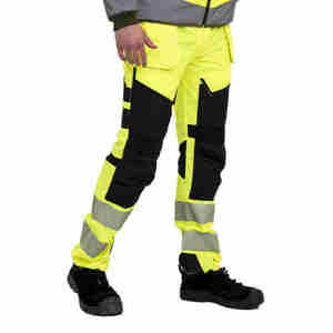 High Visibility Workwear Trousers Water-Proof Oil-Resistant OEM <b>Road</b> Safety Reflective Pant Customizable - Product Image 3