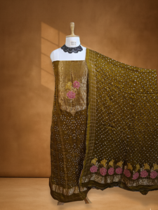 ชุดปิชไว บานาราซี วีฟ แบนดานีสุดหรู งานฝีมือสำหรับงานแต่งงานและงานเลี้ยง - Product Image 5