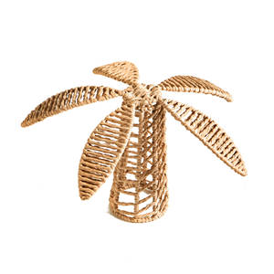 Decoración de Palma de Papel Natural Hecha a Mano, Adorno de Mimbre, Decoración Tropical para Mesa, Ecológica, Estilo Boho para el Hogar - Product Image 2