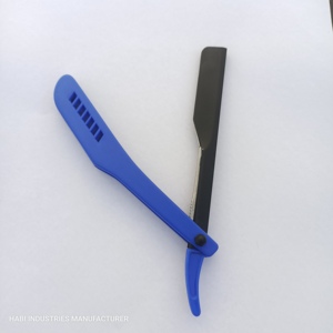 Herramienta Limpiadora de Cuchillas de Maquillaje con Mango de Plástico Azul, para Limpiar Brochas de Maquillaje, Fabricante Habi Industries - Product Image 1