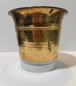Durable Eco-Friendly Gold Metal Hammered Modern Customized Round Flower <b>Pot</b> Planter Vase Plant <b>Stand</b> for Indoor Home Decoration - Product Image 4