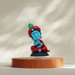 Ídolo de Lord Krishna de Plástico Moldeado por Inyección Ecológico (Acabado Azul) Adorno Decorativo Espiritual para el Hogar, Templo, Año Nuevo - Product Image 5
