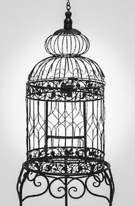 Jaula de Pájaros de Alambre Metálico Hecha a Mano y Personalizada, Decoración para el Hogar y el Jardín, Jaula Decorativa de Mesa - Product Image 6
