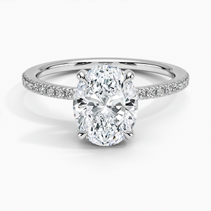 BOJ <b>Ring</b> 095 Oval Cut 925 <b>Silver</b> Halo Stone Prong Setting <b>Solitaire</b> Diamond <b>Ring</b> 2ct D Color VVS1 Moissanite GRA Certified - Product Image 1