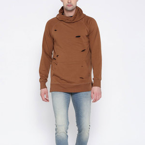 Sudadera con Capucha de Alta Calidad con Bordado Desgastado, Diseño Personalizado, Algodón, Corte Cuadrado, Estilo Vintage, Lavado Ácido para Hombre - Product Image 4