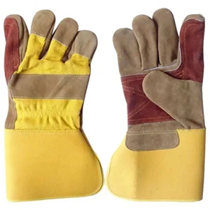 Premium Leather Canadian Rigger Wholesale <b>Long</b> Cuff Cowhide Split Cotton Leather Work <b>Gloves</b> Industrial Standard Hand <b>Gloves</b> - Product Image 3