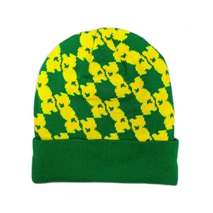 Premium Custom Jacquard Acrylic Beanie Caps <b>for</b> Winter Warm Thermal <b>Knit</b> Hats Designed <b>patterned</b> beanie - Product Image 4
