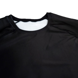 Men's Long Sleeve <b>Compression</b> Rash Guard Black Blue Geometric Print Crew Neck Moisture Wicking Fitted Athletic Top - Product Image 4