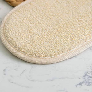 Organic Natural Loofah Bath Sponge with Textured Fiber Surface and Comfortable Oval Body Design Eco Friendly Bathroom - Product Image 4
