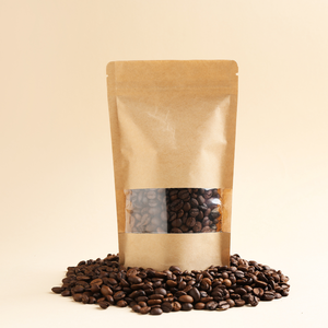 Sac en papier kraft avec fermeture à glissière, fond plat, pochette avec fermeture supérieure, emballage écologique de qualité alimentaire - Product Image 3