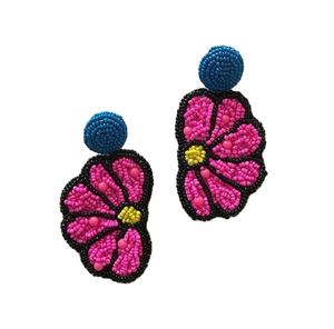 Choix fait à la main perlé broderie pastèque tranches balancent goutte boucle d'oreille élégant élégant beau et fantaisie à la mode de l'Inde - Product Image 2