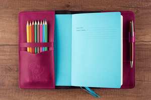 Housse de carnet A5 en cuir véritable anti-odeur de luxe, rechargeable, pour le bureau, les réunions d'affaires, LNBC-0041 - Product Image 4