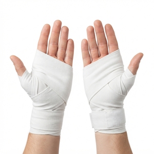 Bandes de boxe en coton blanc auto-adhésives, support de poignet, 2 pouces de large, toutes saisons, unisexe, bande sportive - Product Image 1