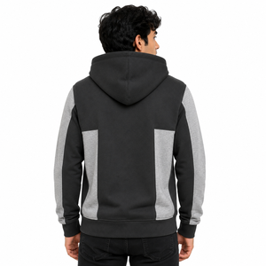 Sudadera con capucha de moda para hombre, con cremallera completa, diseño de bolsillo frontal con logo, estilo casual, streetwear, oversize, 100% algodón, para invierno - Product Image 3